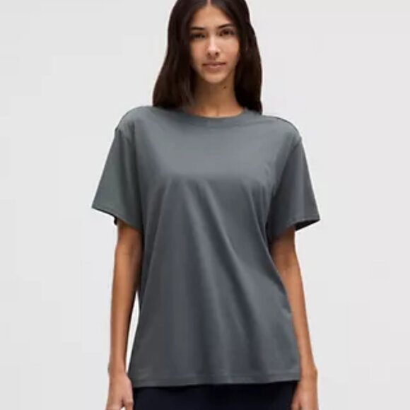 Lululemon all yours cotton t shirt, oil grey, size 4, EUC - Picture 1 of 4